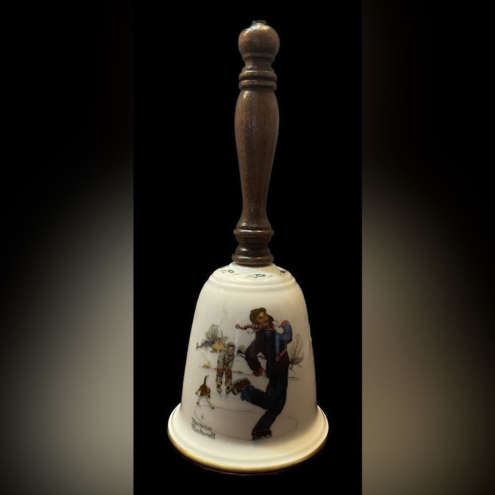 Norman Rockwell Gorham “ Gay Blades 1978 Christmas Bell